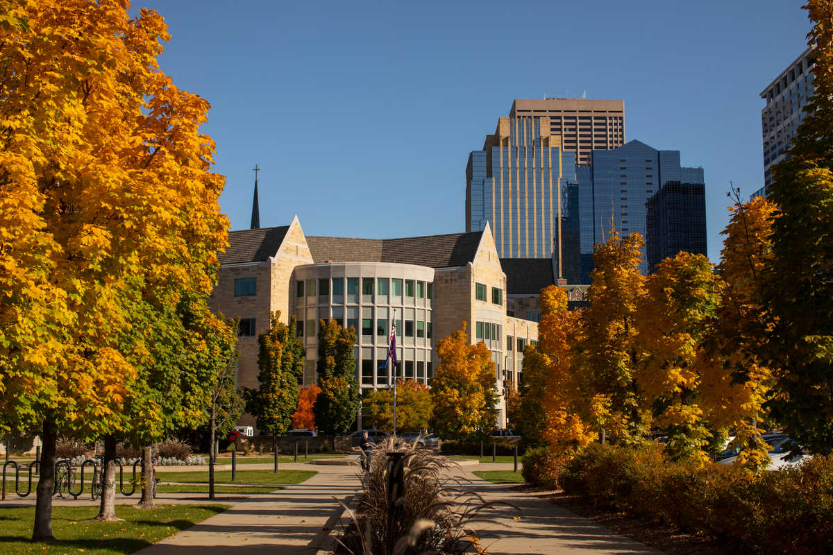 Landscape of the Minneapolis campus of St. Thomas