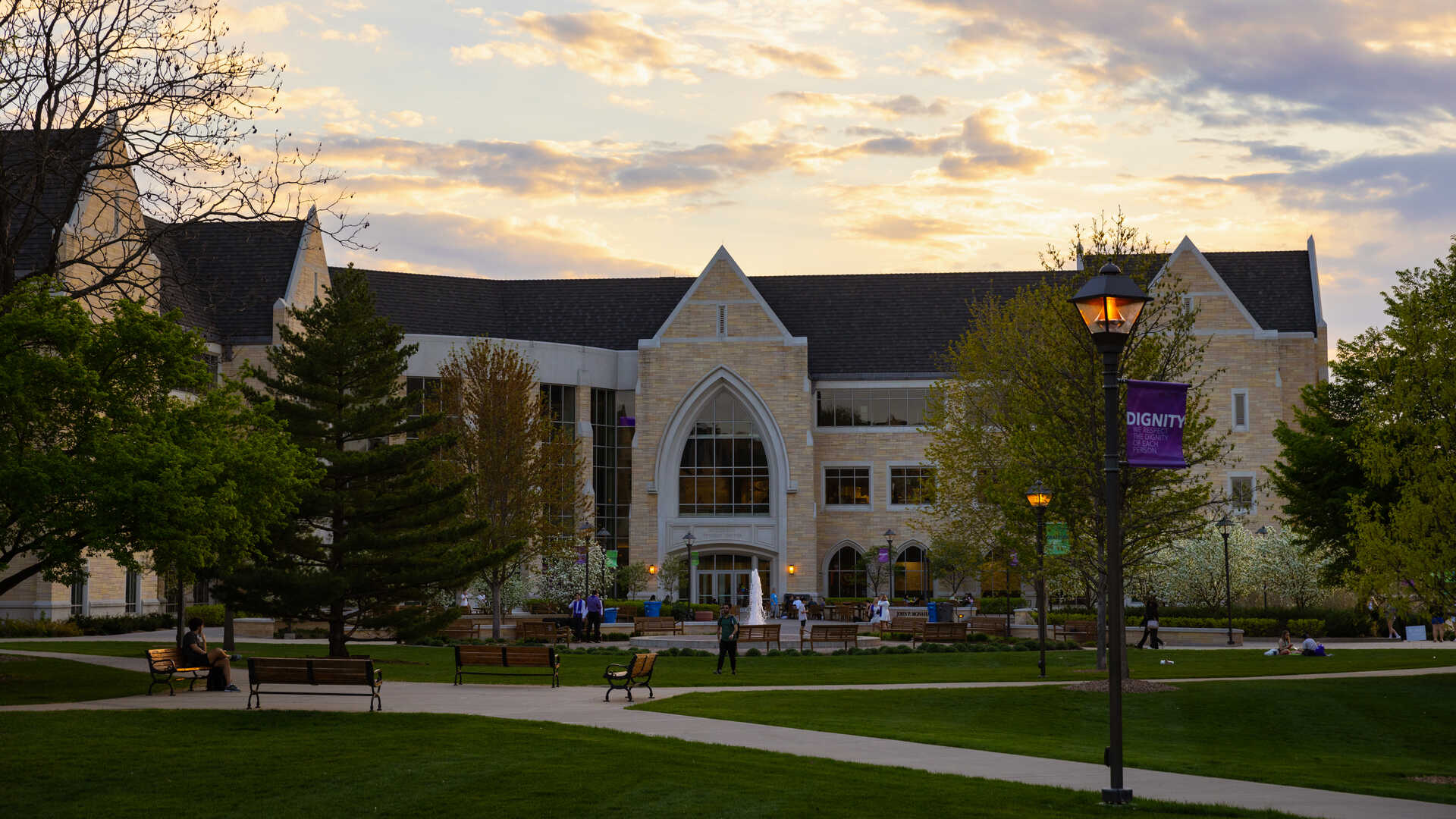 St. Thomas campus in spring